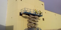 Narva veepuhastusjaama fassaadi värvimine